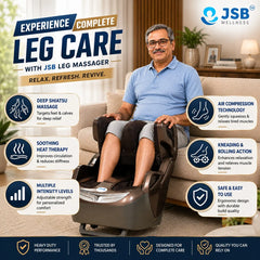 Deep Shiatsu Massage with Kneading Heat Massager for Leg Thigh Knee Massage JSB HF60