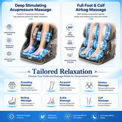 Deep Stimulating Acupressure Massage Electric Foot Massager for Home Use in Calf Foot Knee Thighs with Airbags