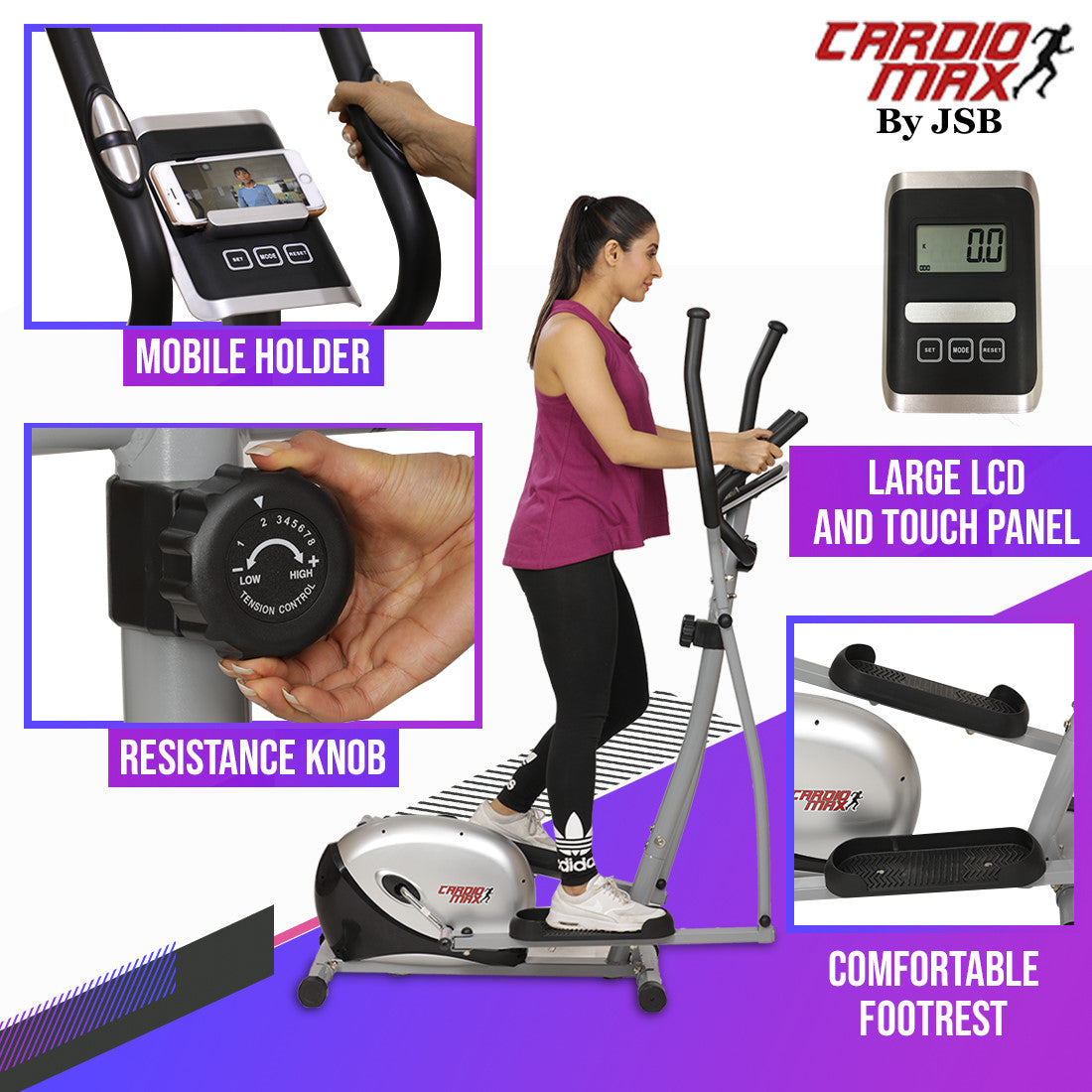 Details of Cross Trainer Elliptical Bike Heavy Duty Fitness Cycle JSB HF151