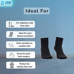 Diabetic Socks with Gel Insole Padded for Elderly Women JSB BS60