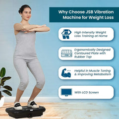 Vibration Machine for Weight Loss with 99 Speeds Wide Platform 125 kgs Weight Capacity JSB HF67