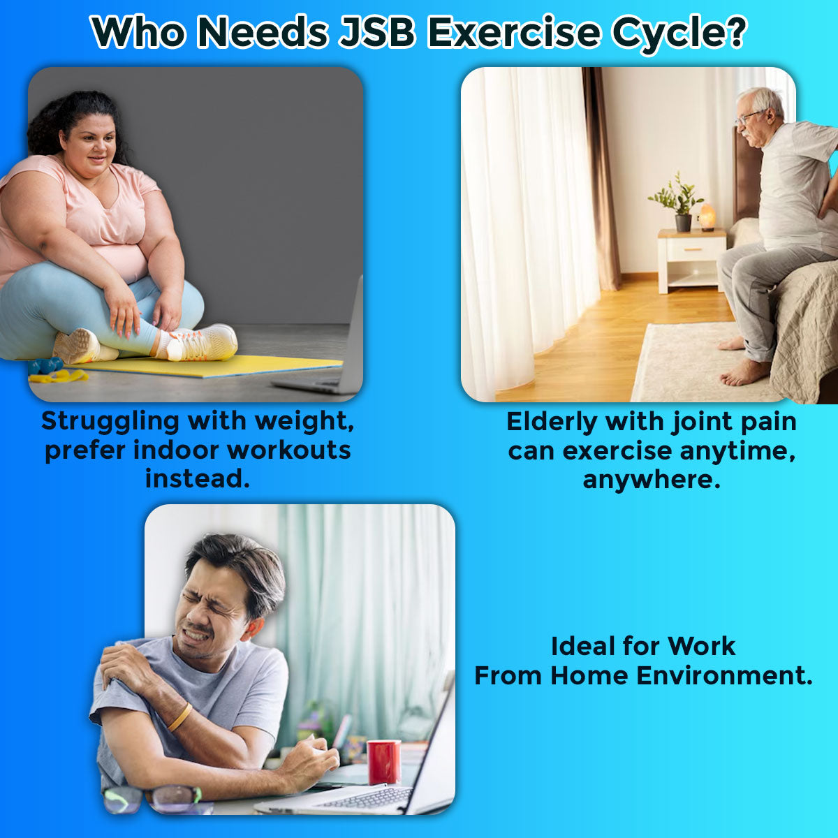 Exercise Cycle for Elderly Women with Twister and Backrest Support Air bike for Home Gym for Full Body