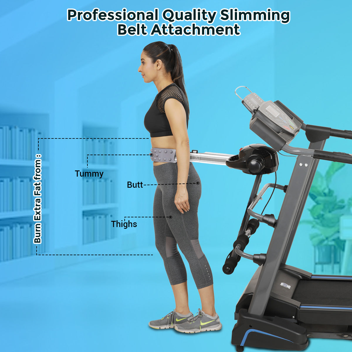 Fat Loss with Electric Treadmill with Slimming Belt JSB HF39