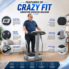 Features of Crazy Fit Massager Full Body Vibration Machine Workout for Home & Gym JSB HF14