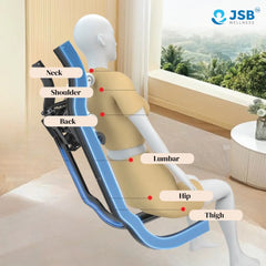 Full Body Massage Chair 3D Wrapping Massage with SL Track JSB MZ 19 (Orange Black)