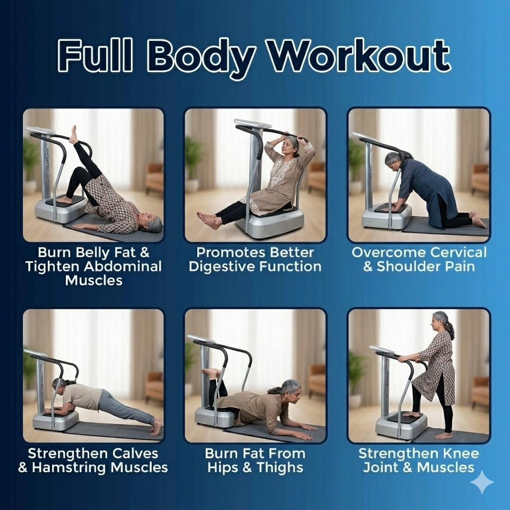 Full Body Workout with Crazy Fit Massager Full Body Vibration Machine Workout for Home & Gym JSB HF14