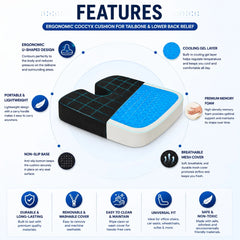 Gel Tailbone Cushion for Heavy Weight Users