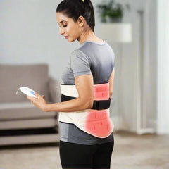 Orthopedic Heating Pad with Belt Electric Heat Therapy for Lumbar Back Pain Relief Abdominal, Stomach & Muscle Strain (Free Size) JSB H10