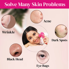 Face Massage Vibration Machine Massager for Deep Pore Cleaning, Skin Tightening, Anti Aging, Dark Spot Eraser & Acne Scar Remover Water Proof JSB HF101