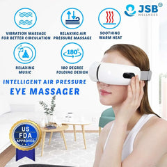 Eye Massage Machine Eye Massager For Stress Relief For Sleep Improvement Wireless Rechargeable Heat & Music JSB HF103