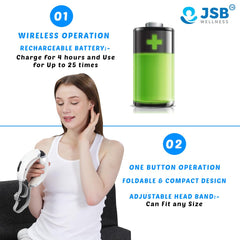 Eye Massage Machine Eye Massager For Stress Relief For Sleep Improvement Wireless Rechargeable Heat & Music JSB HF103
