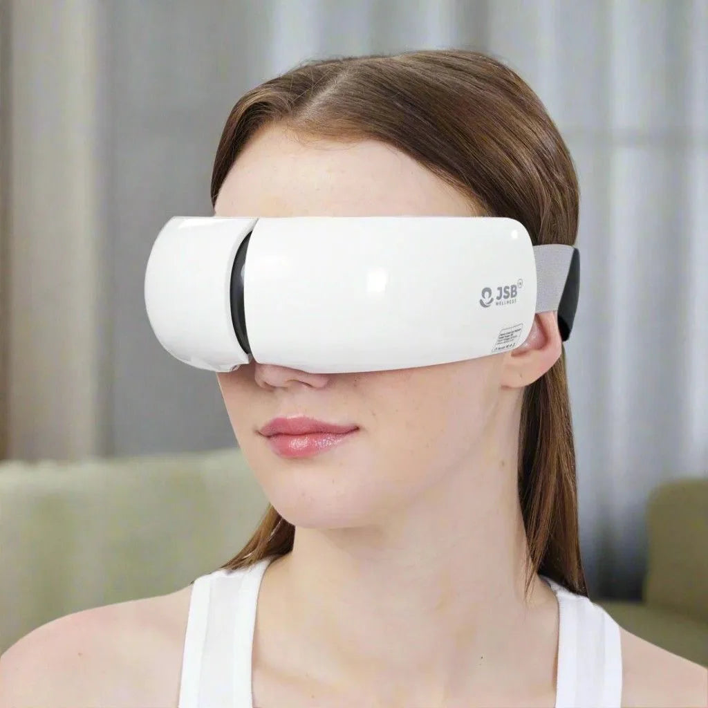Eye Massage Machine Eye Massager For Stress Relief For Sleep Improvement Wireless Rechargeable Heat & Music JSB HF103