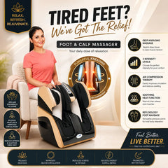 Electric Foot Massager for Home Use in Calf, Foot, Knee, Thighs with Airbags, Heating, Kneading & Foot Roller JSB HF111