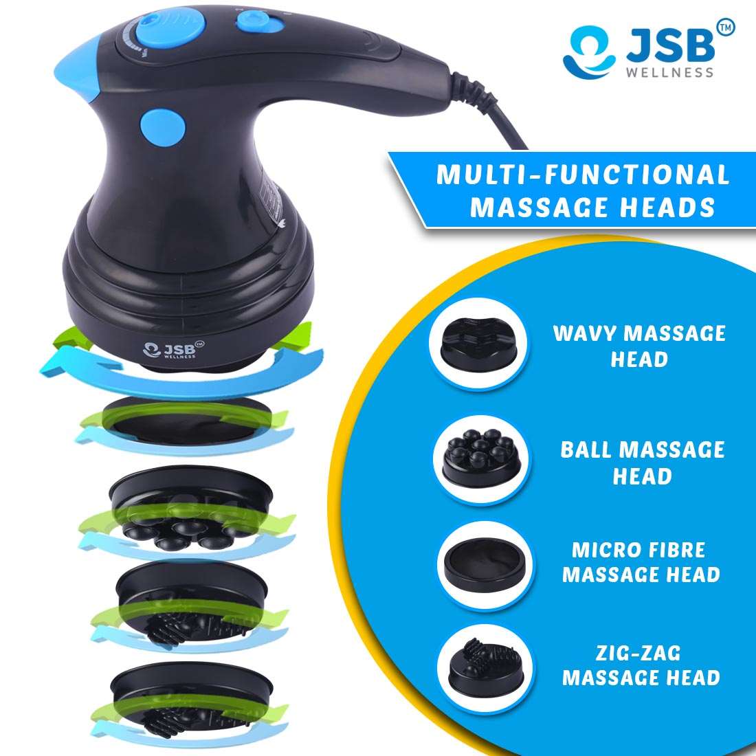 full body massager machine for pain relief jsb hf138 with attachments