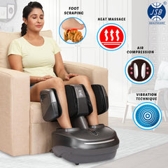 Shiatsu Leg Massager Detachable with Airbag Massage, Foot Roller, Heating, Thigh & Knee Massage JSB HF160