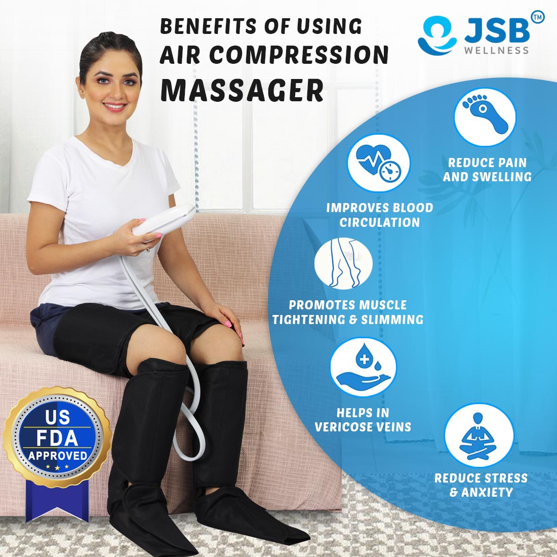 benefits of air compression massager machine jsb hf166
