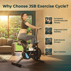 Exercise Cycle Air Bike for Home Knee Mobility Fitness Bike Weight Loss Workout for Full Body Max User Weight 110KG Easy Installation JSB HF175