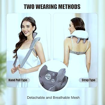 Hands Free Shoulder Massager 3D with Heat Shiatsu Massage JSB HF144