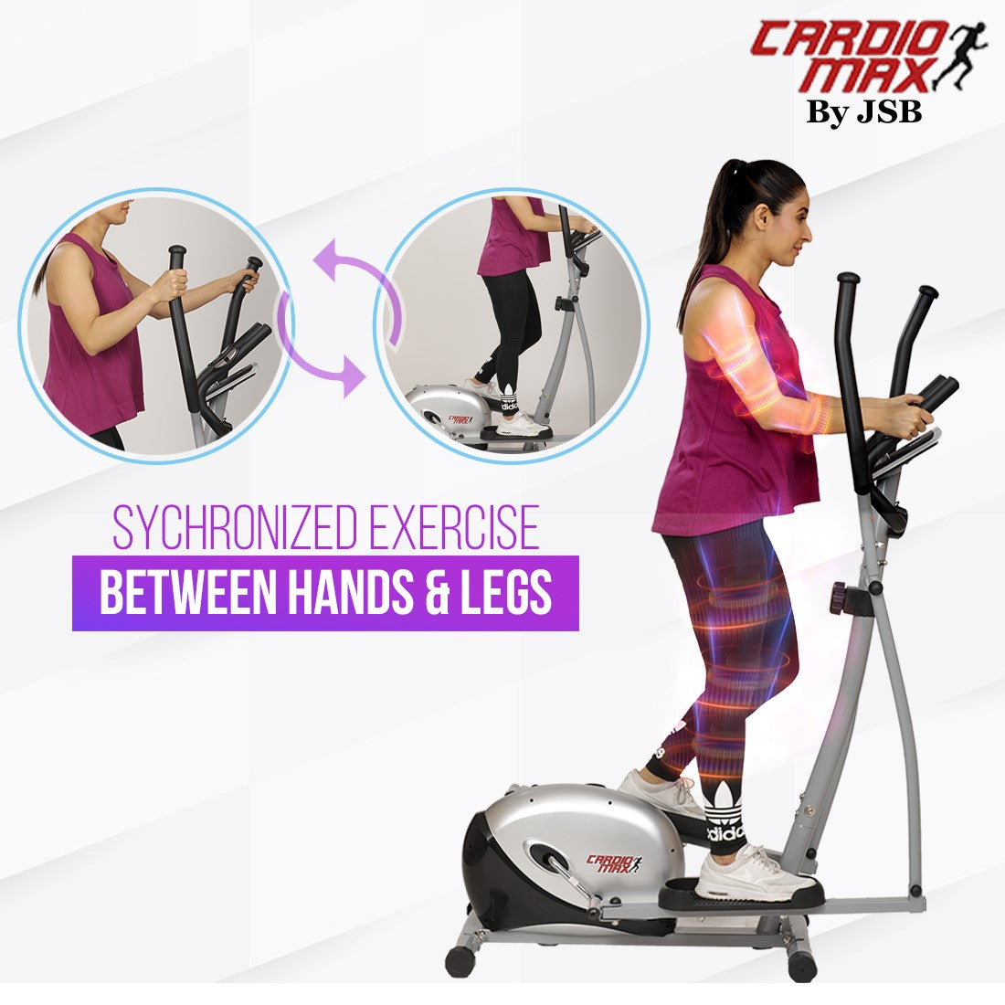 Hands Legs Exercise with Cross Trainer Elliptical Bike Heavy Duty Orbitrac Air Fitness Cycle JSB HF151