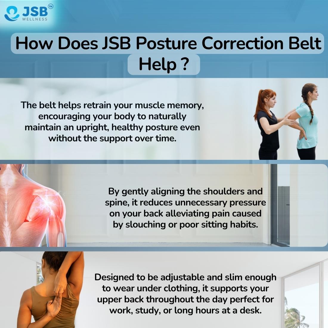 How to Correct Slouching Posture at Work with Posture Corrector Belt JSB BS63