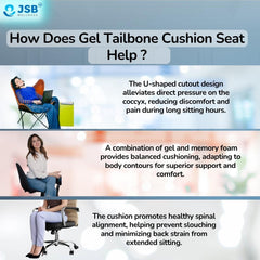 How to Get Relief from Tailbone Pain using Gel Tailbone Cushion Seat Coccyx Cushion Support