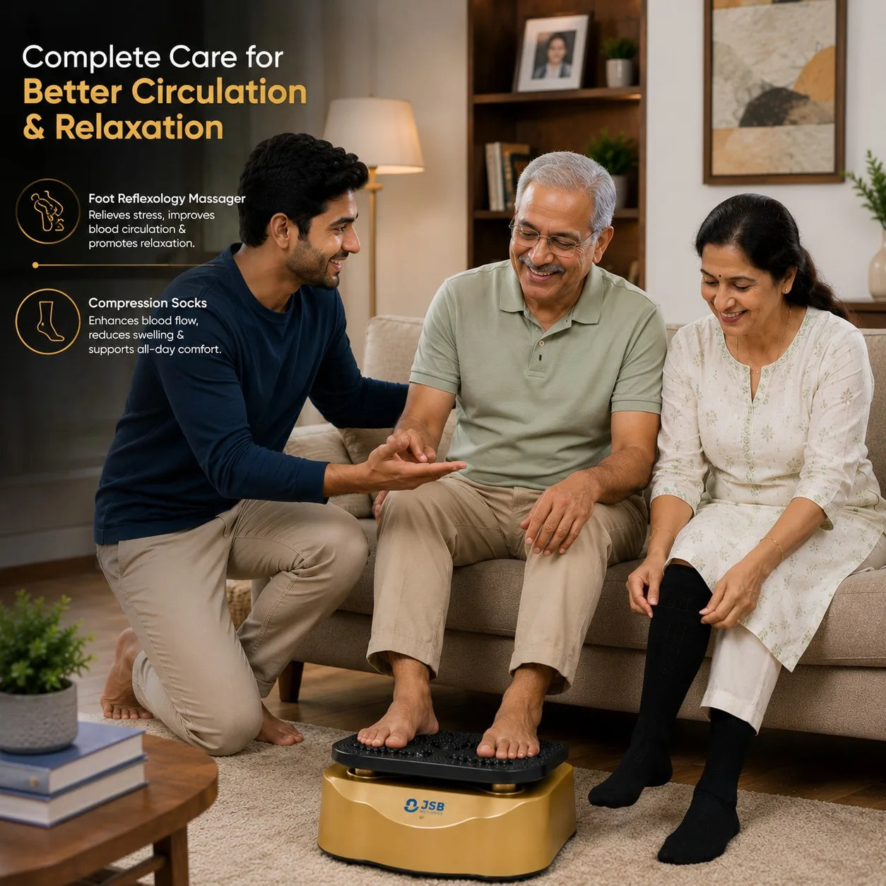 How to Take Care of Parents with Diabetic Neuropathy Machine Combo Blood Circulation Machine with Diabetic Socks
