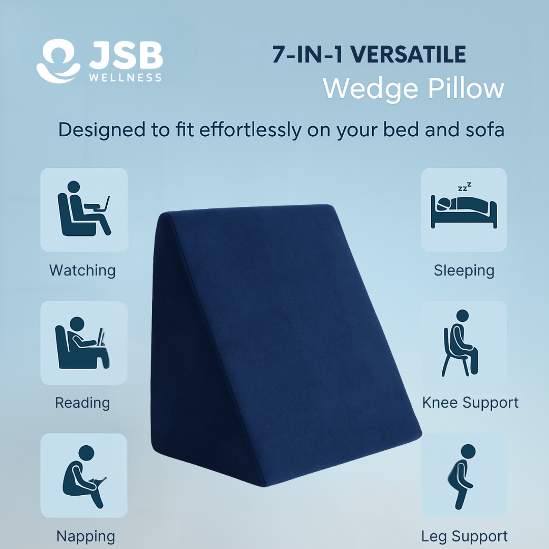 How to Use Bed Wedge Pillow Back Cushion Support JSB BS34