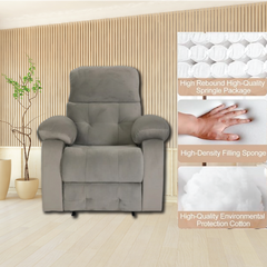 Compact Space Saving Recliner Sofa Single JSB RS01 (Beige)