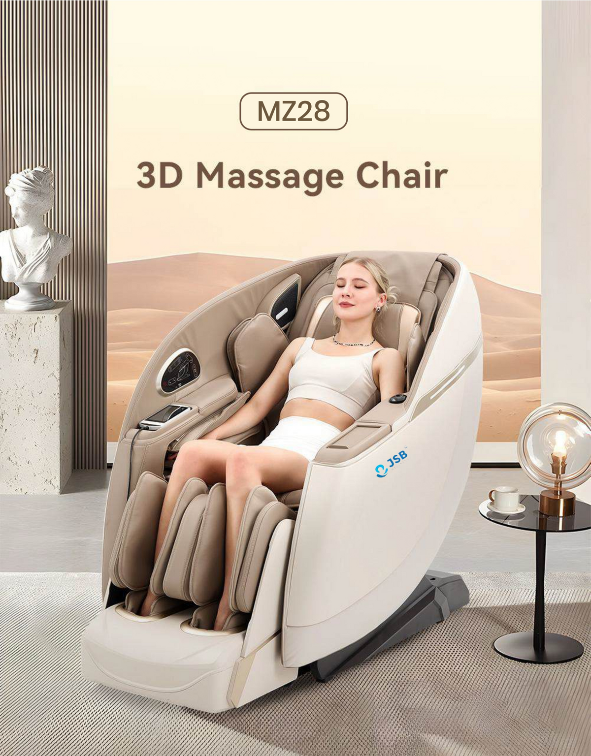 JSB MZ28 4D Full Body Massage Chair for Home Space Saving Design