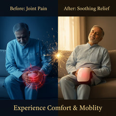 Knee Massager Machine Wireless Joint Pain Relief Device for Knee, Shoulder, Elbow & Ankle With Vibration, Magnetic & Heat JSB HF124