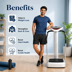 Man using Crazy Fit Massager JSB HF14 for weight loss, core strength and heart health