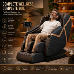 JSB MZ30 Body Relax Machine for Home Full Body Massage Chair (Brown)