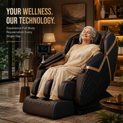 JSB MZ30 Body Relax Machine for Home Full Body Massage Chair (Brown)