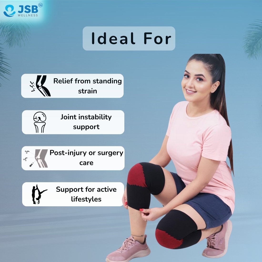 Knee Cap for Pain Relief Support for Elderly Women JSB BS61