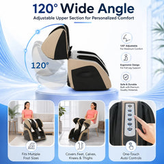 Knee Thigh Massage with Electric Foot Massager for Home Use in Calf Foot with Airbags