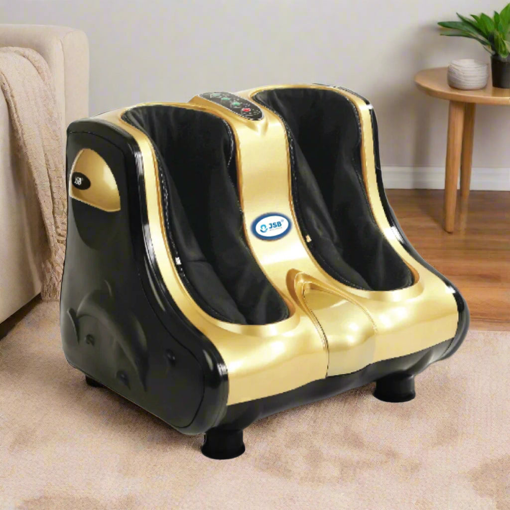 Leg Massage Machine JSB HF05 Golden Leg Calf & Foot Massager for Pain Relief