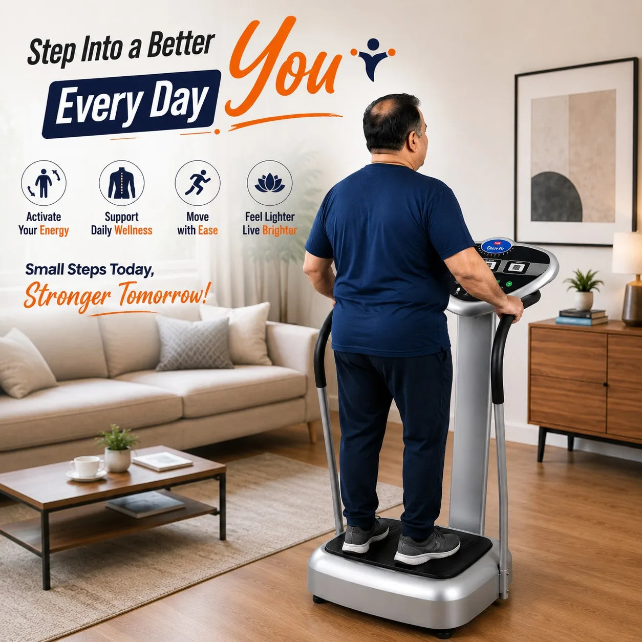 Lose Weight with Crazy Fit Massager Full Body Vibration Machine Workout for Home & Gym JSB HF14