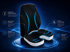 Spine Support Pillow Combo : Coccyx Pillow & Back Rest