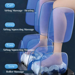 Full Body Massage Chair 3D Zero Gravity Recliner For Home - 8 Auto Massage Programs With Bluetooth & Relaxing Heat - Heavy Duty JSB MZ19 (Blue)