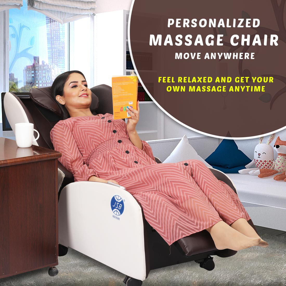 3D Massage Chair For Full Body At Home - Zero Gravity Space Saving - SL Track - JSB MZ20