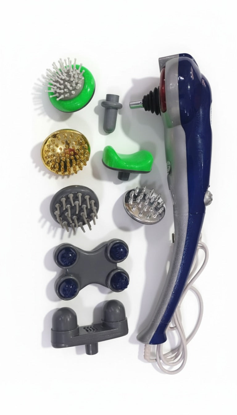Neck Back Pain Massage Vibration Machine Body Massager Handheld with Multiple Heads