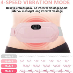 Period Cramp Massage Belt with Heat and Vibration