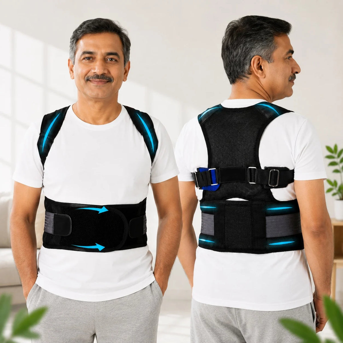 Posture Corrector Belt for Men & Women Lightweight Daily Use Back Shoulder Support Brace JSB BS63