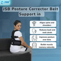 Posture Corrector Belt for Men & Women Lightweight Daily Use Back Shoulder Support Brace JSB BS63