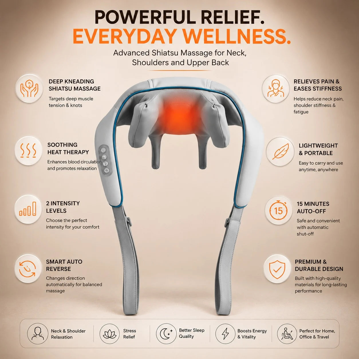 Relieve Neck Pain Stiffness at Home with Shoulder Massager JSB HF144