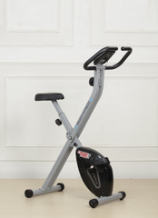Gym Cycle for Home X bike Compact Foldable Fitness Bike for Home Exercise JSB HF148 (Black-Silver)
