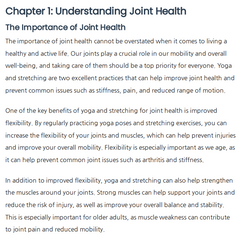 Yoga and Streching : A Path To Better Joint Health ( 40 page E Book )