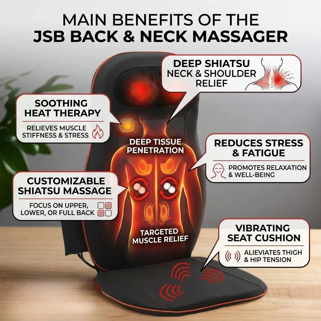 Shiatsu Back and Neck Massager for Neck Back Pain Relief