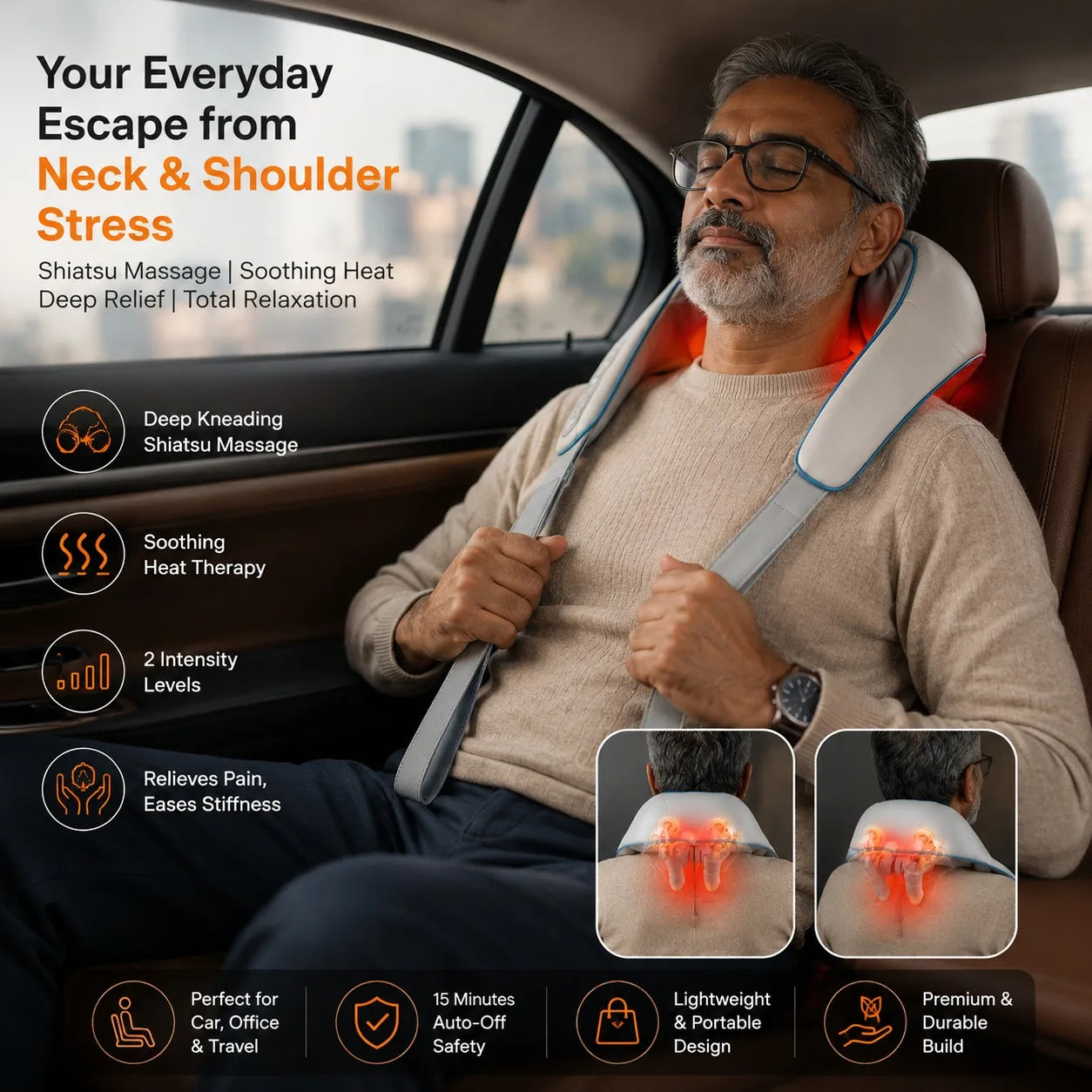 Shoulder Massager for Car Wireless