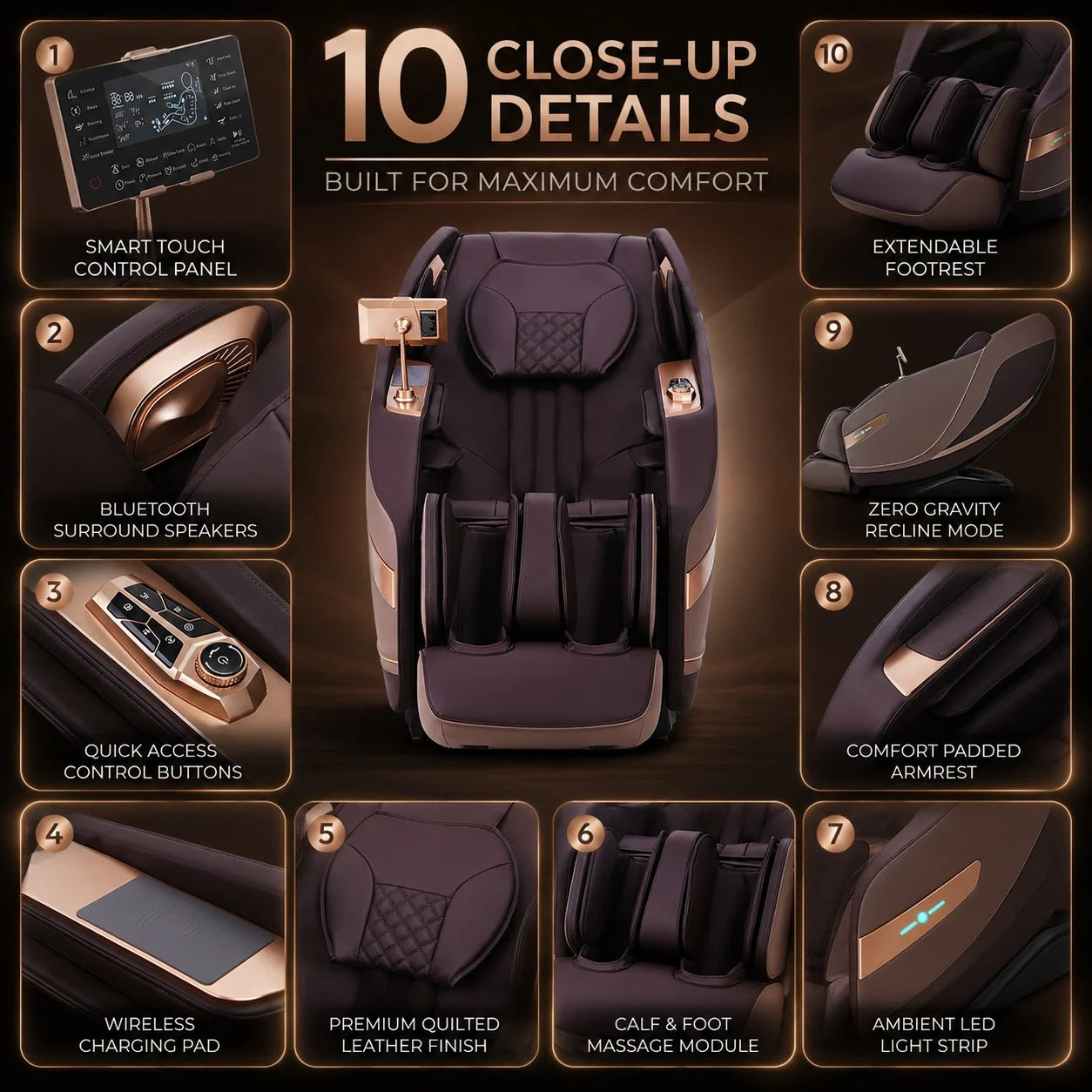 Specifications of Full Body Massage Chair 3D Zero Gravity Recliner For Home JSB MZ19 Pro